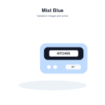 Portable Mini Label Printer Kit - Mist Blue
