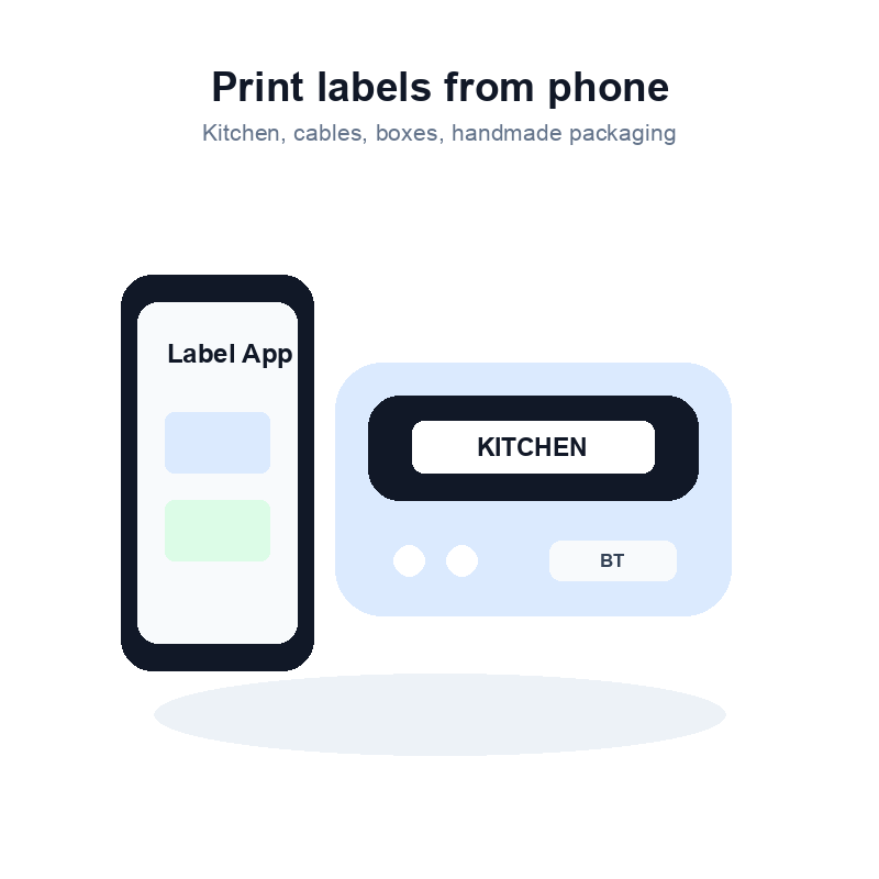 Portable Mini Label Printer Kit