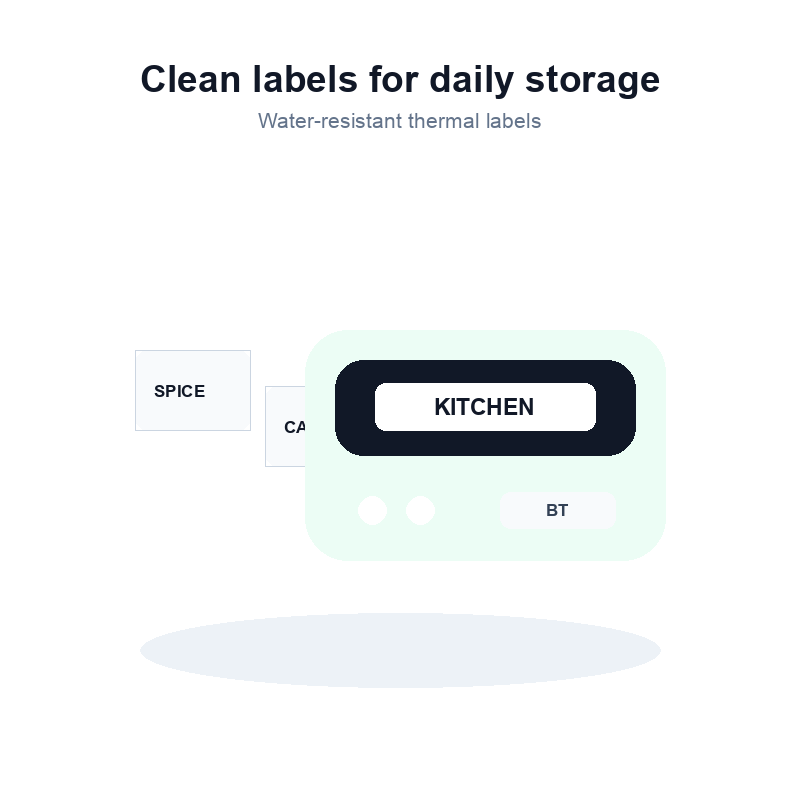 Portable Mini Label Printer Kit