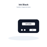 Portable Mini Label Printer Kit - Ink Black
