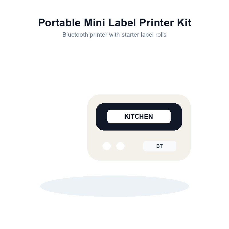 Portable Mini Label Printer Kit