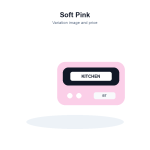 Portable Mini Label Printer Kit - Soft Pink